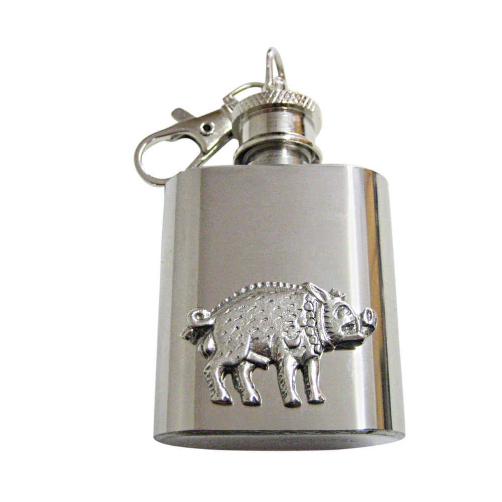 Textured Pig Keychain Flask - image 1
